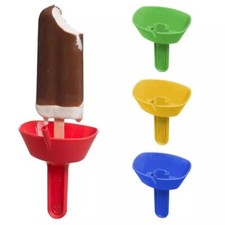4Pcs Drip Free Popsicle Holder Mess Free Frozen Treats Holder with Straw Guard