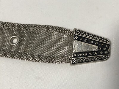 Vintage Metal Mesh Silver Tone‎ Ladies Belt  36\