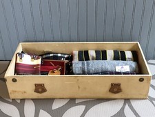 Moynat Steamer Trunk Removable Tray with Branded Straps Organizer