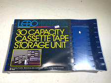 LEBO 30 Capacity Cassette Tape Plastic Storage Unit - Blue