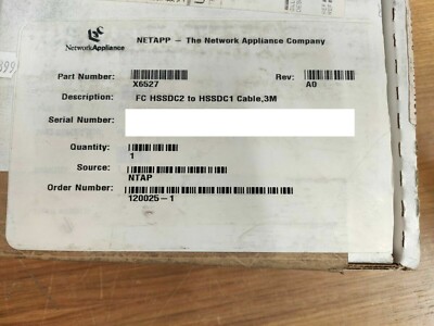 NETAPP X6527 HSSDC2-HSSDC, 3 Meter, 2GB Cable (UR)