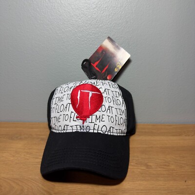IT Balloon Time To Float Pennywise Strapback Dad Hat Cap Horror Movie NWT