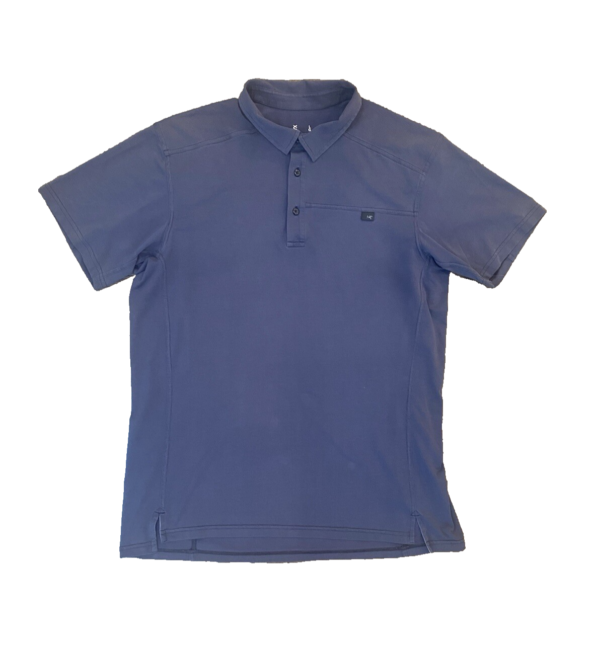 Polo uomo ARC'TERYX blu prigioniero manica corta misto cotone morbido L