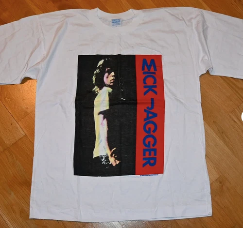 MICK JAGGER concert tee shirt L/XL 80's Australia 1980s vintage concert t-shirt, vintage, size XL, single stitch, B+ condition
