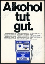 1969 Aral Super gas pump photo German vintage print ad