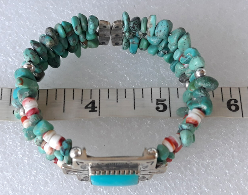 Carolyn Pollack ~ Relios Turquoise Beaded~ Sterling Silver ~ Cuff Bracelet - Picture 11 of 11