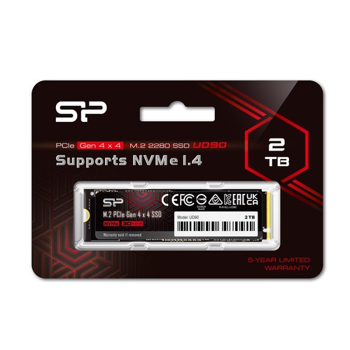 2TB Silicon Power UD90 NVMe 4.0 Gen4 PCIe M.2 2280 SSD Solid State Disk - Picture 2 of 5