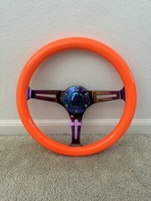 350mm Dish Steering Wheel - Fit 6 Hole Hub Like Vertex Nardi Nrg Grip