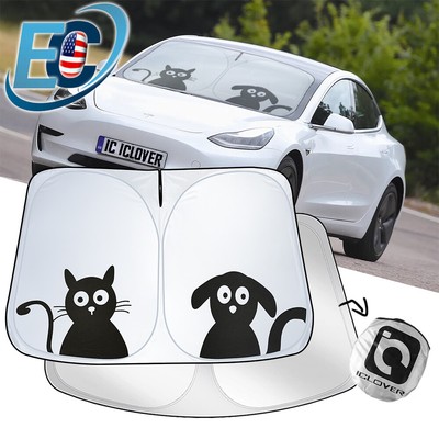 Car Windshield Sun Shade Visor Front Window UV Protection For Tesla Model 3 Y