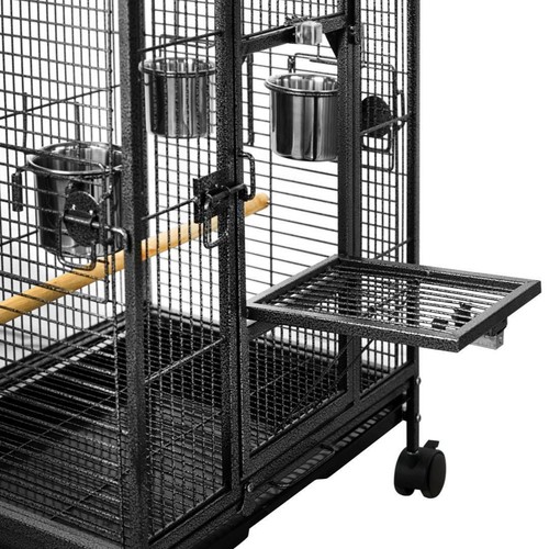 YES4PETS Bird Budgie Cage Parrot Aviary Carrier With Wheel - Picture 3 of 3