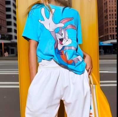   SPACE JAM: BUGS BUNNY   A New Legacy Baby Blue Short Sleeve T-Shirt 