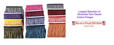 Chainette Fringe 2 Tone Multicolor Tassel Yarn Trim Sewing Dance Costume Drapery