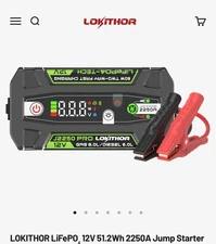 LOKITHOR LiFePO₄ 12V 51.2Wh 2250A Jump Starter