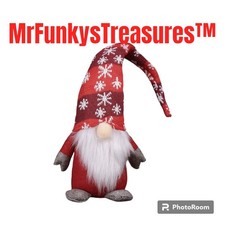 Standing Christmas Gnome Plush, Weighted Bottom, Holiday Decor 18.9 in /48 cm