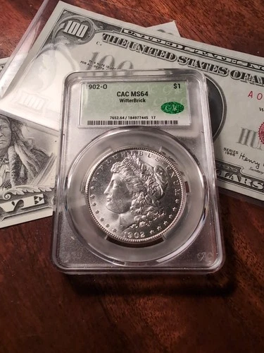 1902-O CAC MS64 Witterbrick Morgan Dollar Chandler Signed