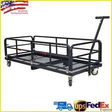 750LBS Fold Hitch-Mounted Cargo Basket Vehicle Carrier for SUV RV Truck Trailer