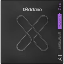 D'Addario XT Acoustic Phosphor Bronze Strings, Custom Light, 11-52