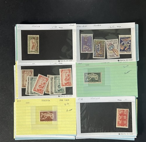 Tunisia Stamp Collection Dealer Cards $219 CV Mint & Used ZAYIX - Picture 24 of 24