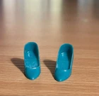 Vintage Closed-Toe Turquoise Heels for Vintage/Repro Barbie Dolls