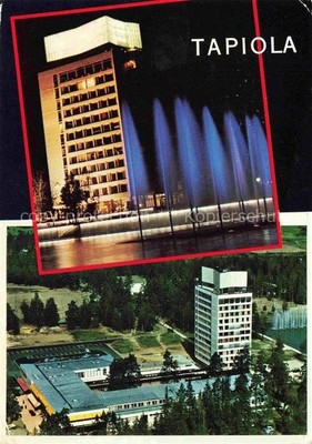 Tapiola Espoo Suomi bei Nacht Hotel Fliegeraufnahme