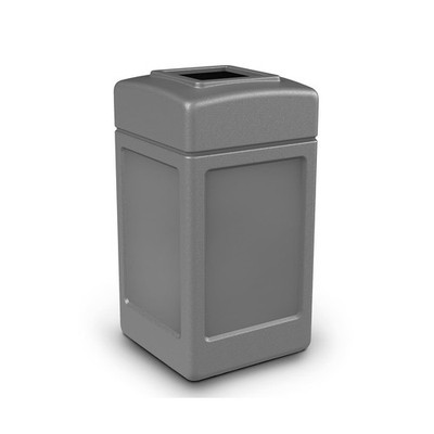 Commercial Zone Products 732103 Square Waste Container,Gray,42 Gallon