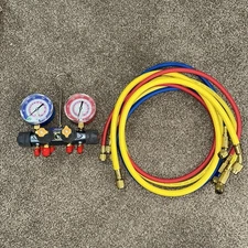 for Yellow Jacket 49968 4-Valve Test and Charging Manifold Gauges R-22/404A/410A