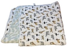 N3 WOW HUDSON BABY HB SAFARI Animals Muslin Comforter Crib Baby Dream Blanket
