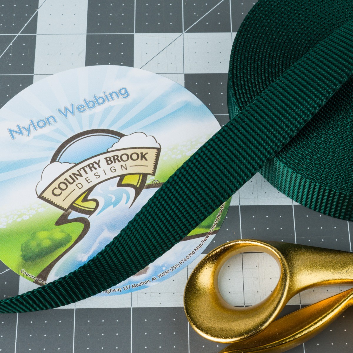 Country Brook Design® 3/4 Inch Green Heavy Duty Nylon Webbing, 10 Yards thumbnail 3