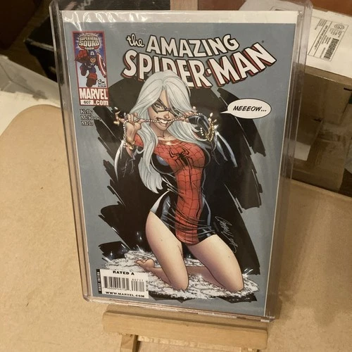 Amazing Spider-Man #607 (2009 Marvel Comics)VF- J Scott Campbell Black Cat Cover