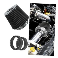 Universal Clamp-On Air Intake Filter, High Flow Closed-Top Cool Air Black