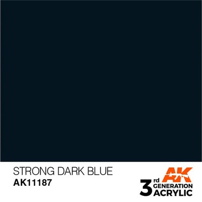 AK Interactive 3rd Gen Acrylic AK11187 Strong Dark Blue 17ml