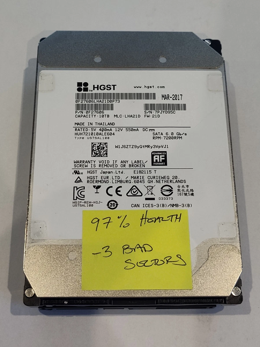 HGST Internal Hard Disk Drives 10 TB Storage Capacity for sale | eBay