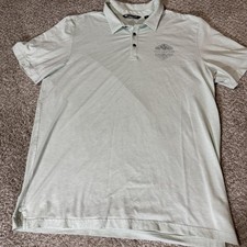 Travis Mathew Polo Shirt Mens 2XL Green Stretch Performance Golf Casual Peru