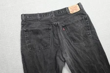 Levi’s 505 Straight Leg Jeans Mens 38x34 Black Regular Fit Dark Wash Denim