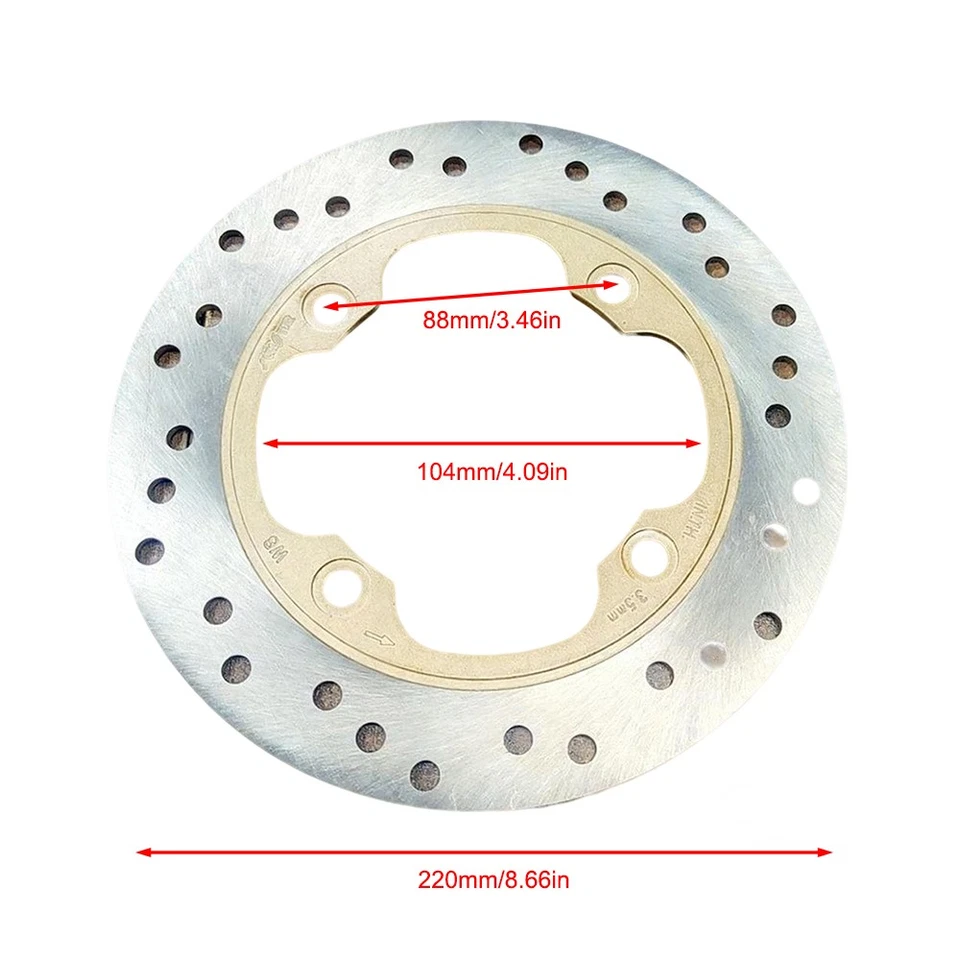 Rear Brake Disc Rotor For Honda CBR600 F4 F5 CBR900RR 1000R VTR1000 Foto 3 de 3