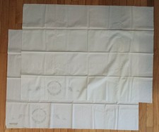 vintage STAMPED 2 PILLOW CASES herrschner TO BE EMBROIDERED SEWN night is nigh