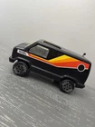 Vintage 1970's Tonka Black Metal Van With Graphics 9” Long in Great Shape!