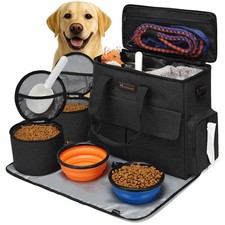 Dog Travel Bag by - Dog Travel Kit for a Weekend Away Set Includes Pet Travel...