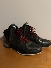 Adidas Derrick Rose Men Basketball Shoes Black Red Lace Up Geofit Sneaker  10.5