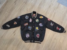Giacca Bomber Uomo Vintage Jeff Hamilton NBA Team Logos Taglia XL