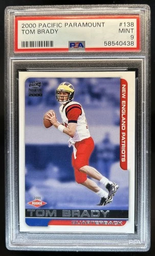 2000 Pacific Paramount Tom Brady Rookie RC #138 Patriots PSA 9