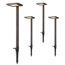 EDISHINE Landscape Pathway Lights,4 Pack 3000K Waterproof LED Pathway Lights