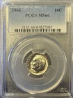 1966 Circulated Clad Roosevelt Dime 10c Coin PCGS Certified MS66 Philadelphia