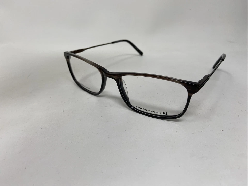 GEOFFREY BEENE XL G530 MARRÓN OSCURO 57-19-150 B:37 FLEX BISAGRA GAFAS BT12 Foto 3 de 4