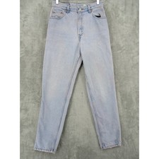 Vintage Levis 550 Jeans Womens 8 Big E Tapered Leg Distressed Light Wash 90s Mom