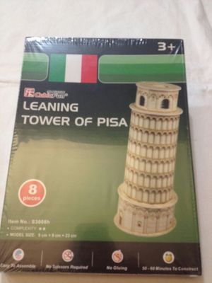 Leaning Tower of Pisa - Puzzle 3D - 9x9x23cm - 8 Pezzi - CubicFun - Nuovo