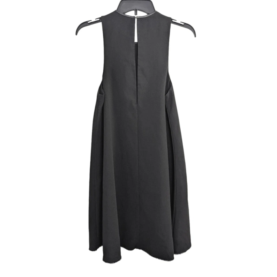 T by Alexander Wang Negro Mini Cuero Ribete Suelto Columpio Vestido de Fiesta Mujer 4 S Foto 4 de 4