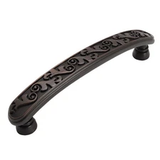 Cosmas Cabinet Hardware Oil Rubbed Bronze Floral Handle Pulls #4298ORB