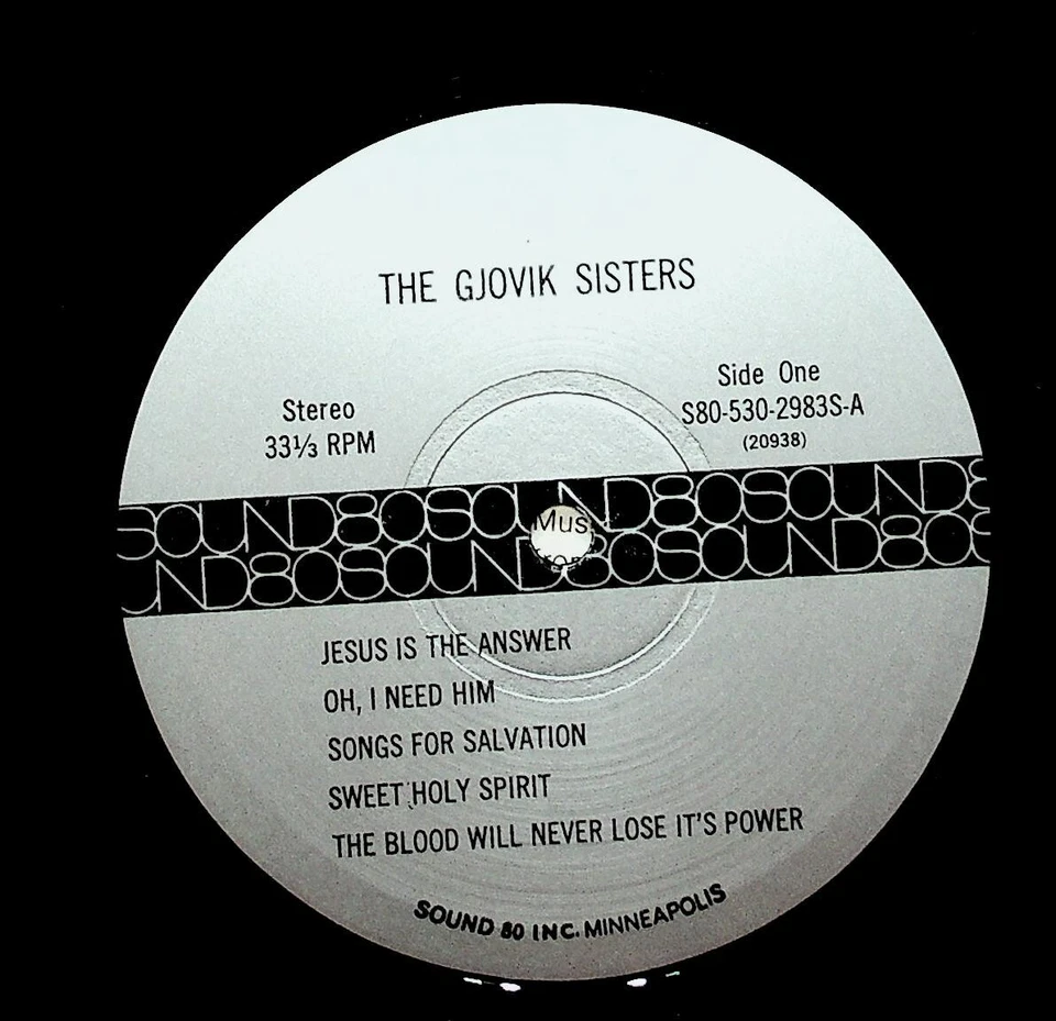 1973 The Gjovik Sisters Gospel Christian Vinyl LP Record VG+ Foto 4 de 4