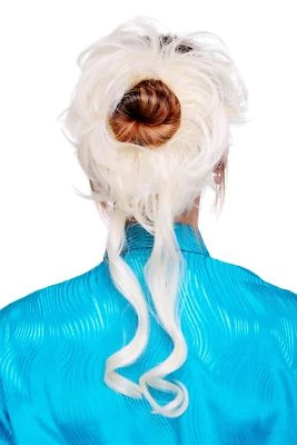 WIG ME UP Haarteil Scrunchy Haarrose Steckkamm voluminös lockig Lichtblond YZF-3072HT-88